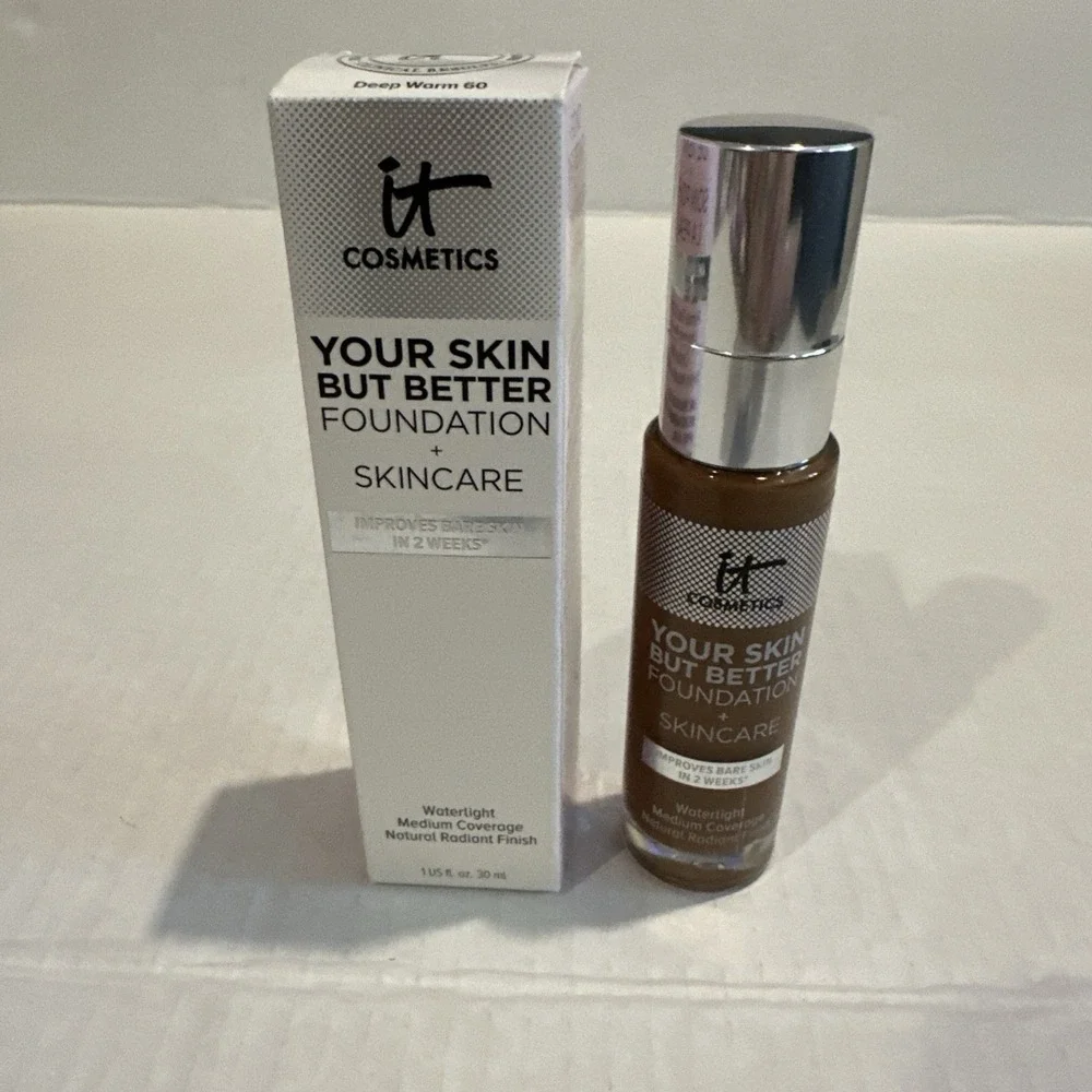 IT Cosmetics Your Skin But Better Foundation + Skincare Deep Warm 60 1 fl oz New